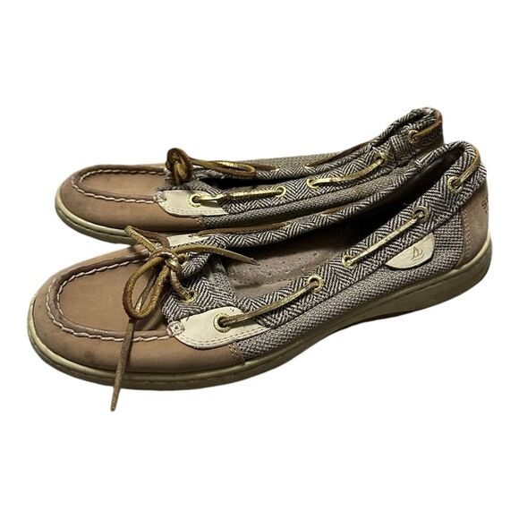 SPERRY TOPSIDER FOR WOMEN: ANGELFISH HERINGBONE BOAT SHOE
Women Linen size 9.5M - Picture 2 of 10